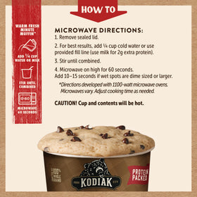 Kodiak Cakes Minute Muffins chocolate chip ready-serve, grab-and-go snack idea