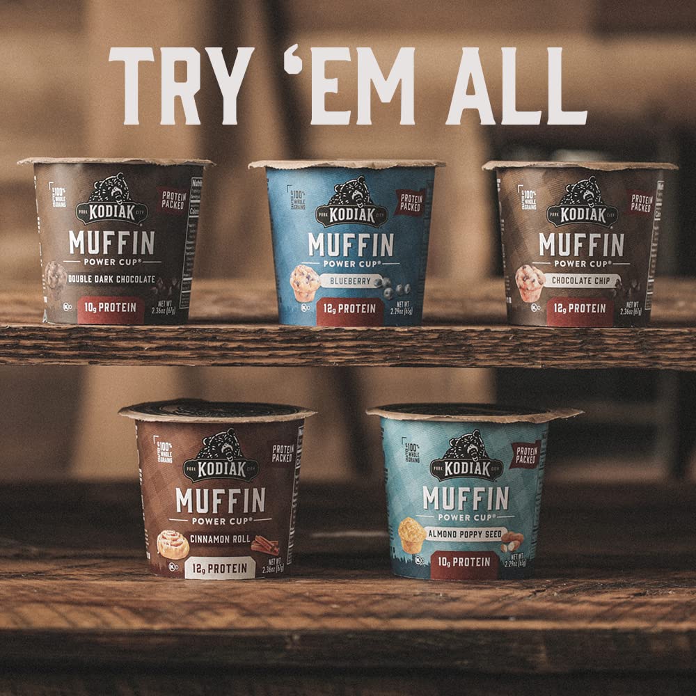 Kodiak Cakes Minute Muffins microwave-ready in just one minute.