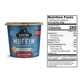 Kodiak Cakes Minute Muffins Mountain Blueberry served with berries for a wholesome snack