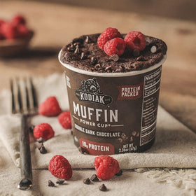 Kodiak Cakes Minute Muffins served warm as a comforting snack.