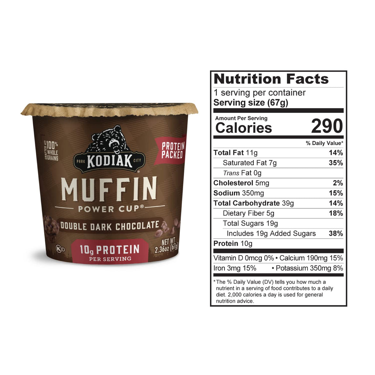 Kodiak Cakes Minute Muffins prepared with ¼ cup water for quick flavor boost.