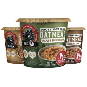 Kodiak Cakes Oatmeal Unleashed Chocolate Chip cup, protein-packed breakfast option