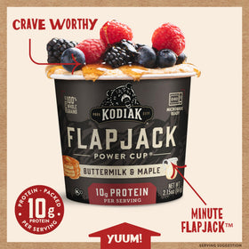 Kodiak Cakes pancake cups stack with maple flavor for quick, satisfying breakfasts