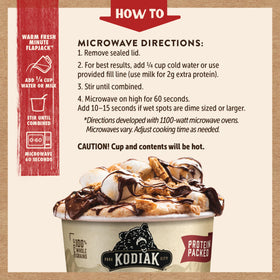 Kodiak Cakes pancake with 100% whole grains for a wholesome snack.