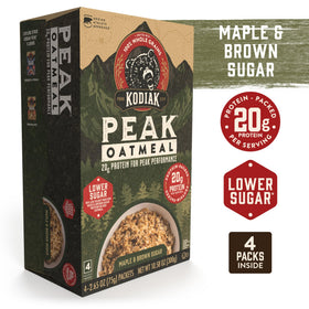 Kodiak Cakes Peak instant oatmeal maple brown sugar packet ready in minutes