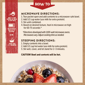 Kodiak Cakes Peak ingredients panel highlighting 100% whole grains for steady morning energy.