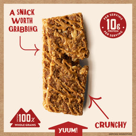Kodiak Cakes granola bars on a trail offering energy for outdoor activities.