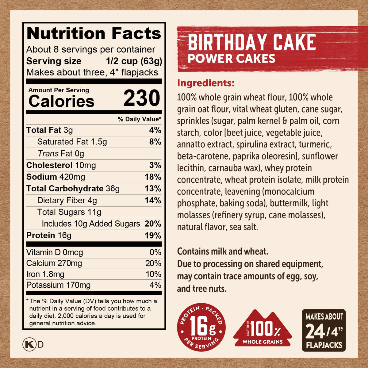 Kodiak Cakes mix for camping breakfast, easy to prepare on mornings away.