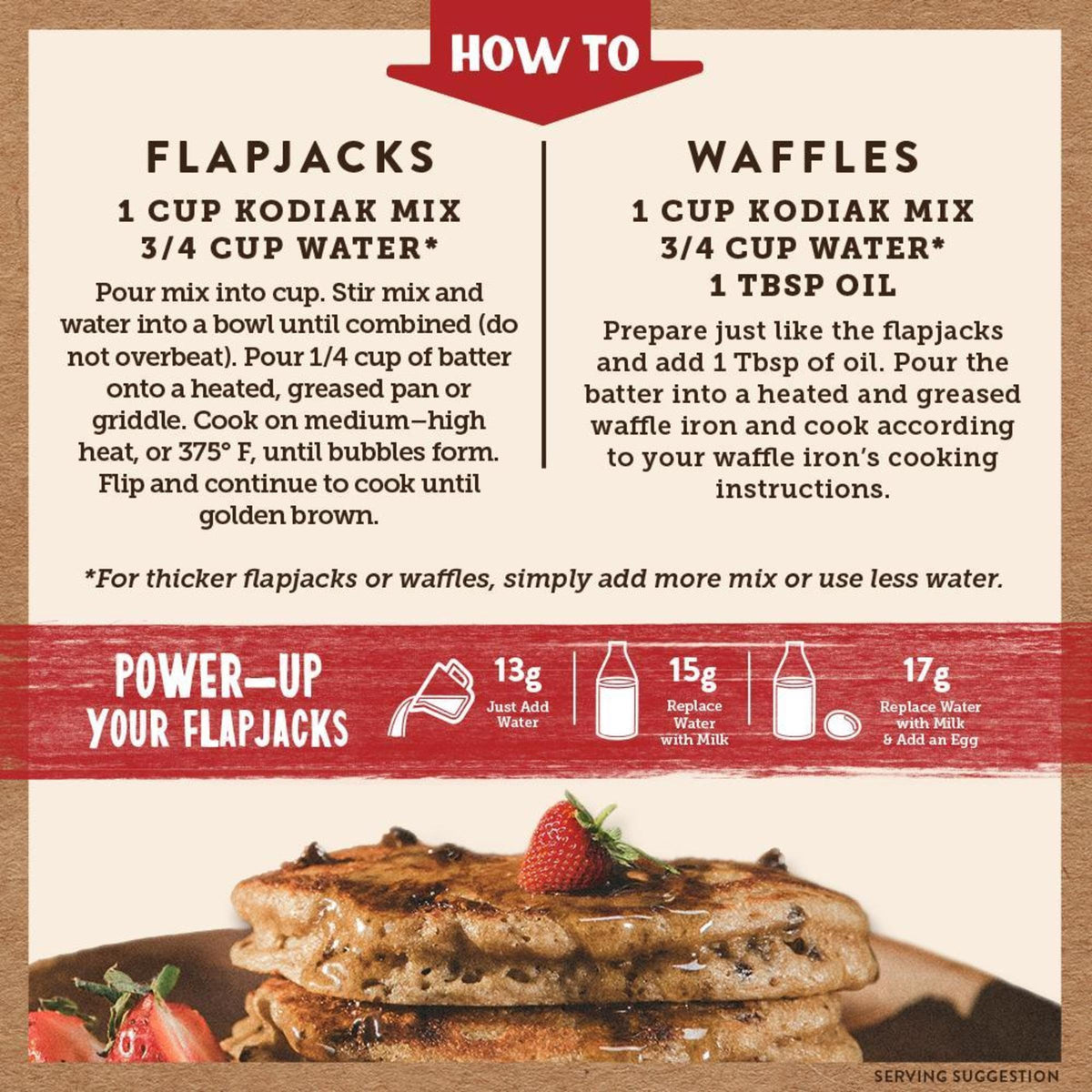 Kodiak Cakes Power Cakes semisweet chips add balanced sweetness.