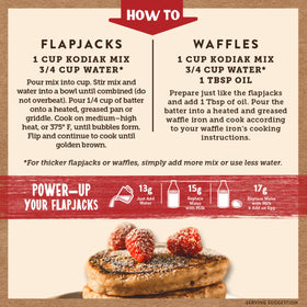 Kodiak Cakes Raspberry Lemon waffles appear golden and satisfying.