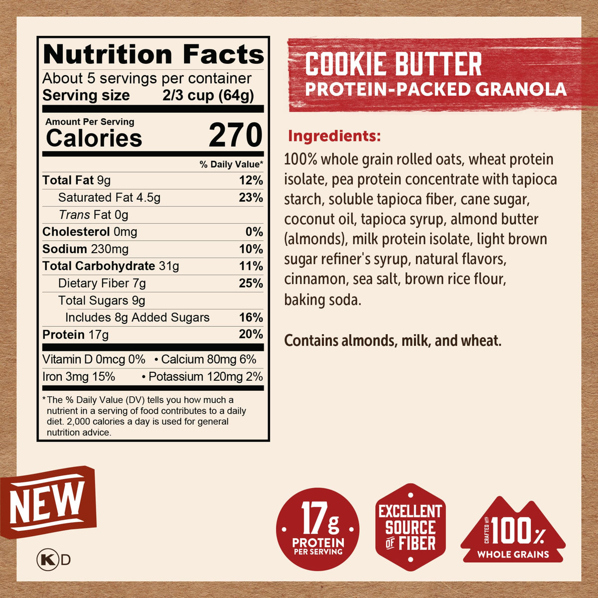 Kodiak Cakes resealable pouch in a 5-pack for freshness and portability.