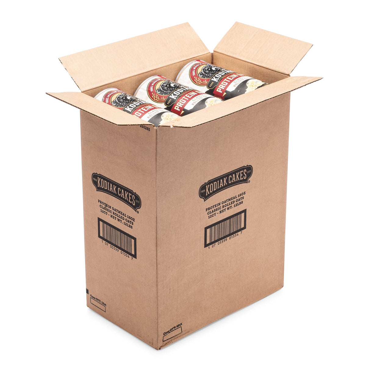 Kodiak Cakes rolled oats 16oz canister for versatile breakfasts.