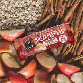 Kodiak Cakes Cinnamon Oat & Apple bar enjoyed during a hike as an on-the-go snack.