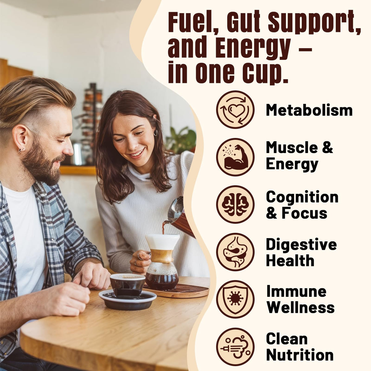 Koeleuok dairy-free protein coffee on front label for lactose-free mornings