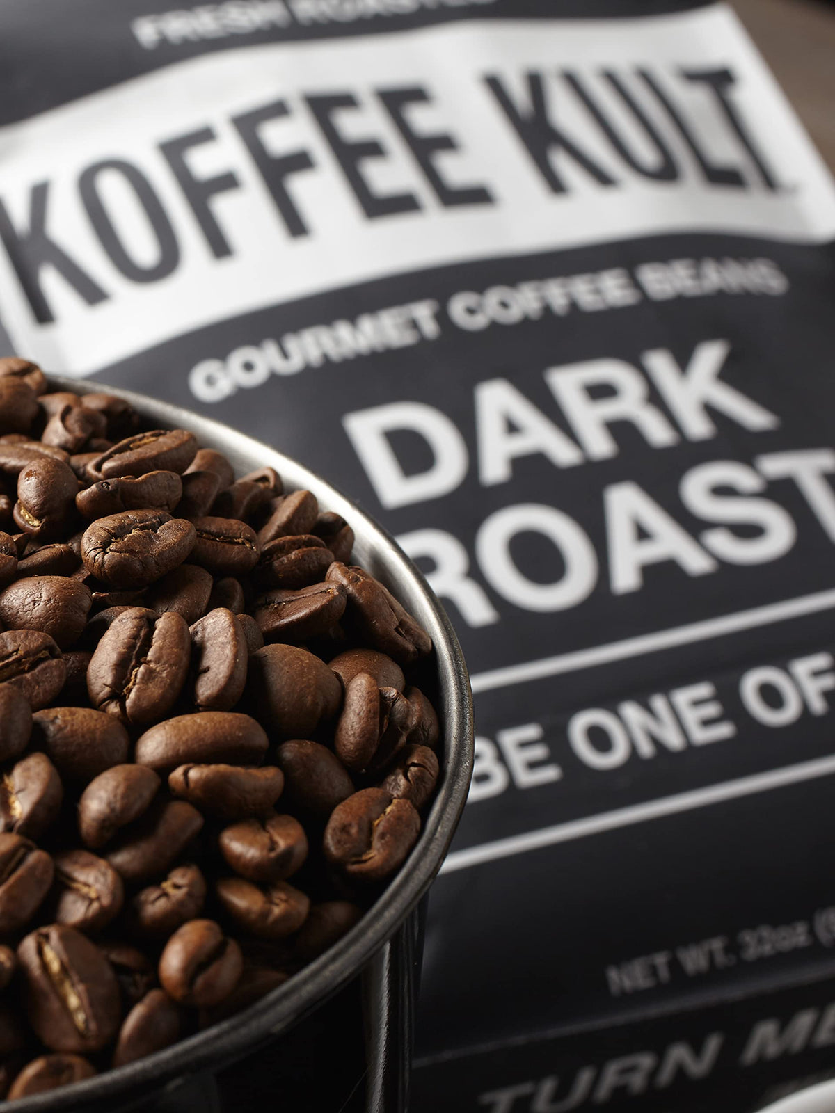 Koffee Kult whole bean pairs well with cinnamon rolls.