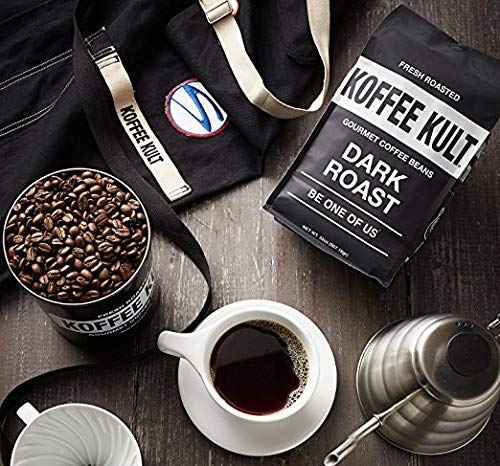 Koffee Kult ethical sourcing label on packaging highlights quality.