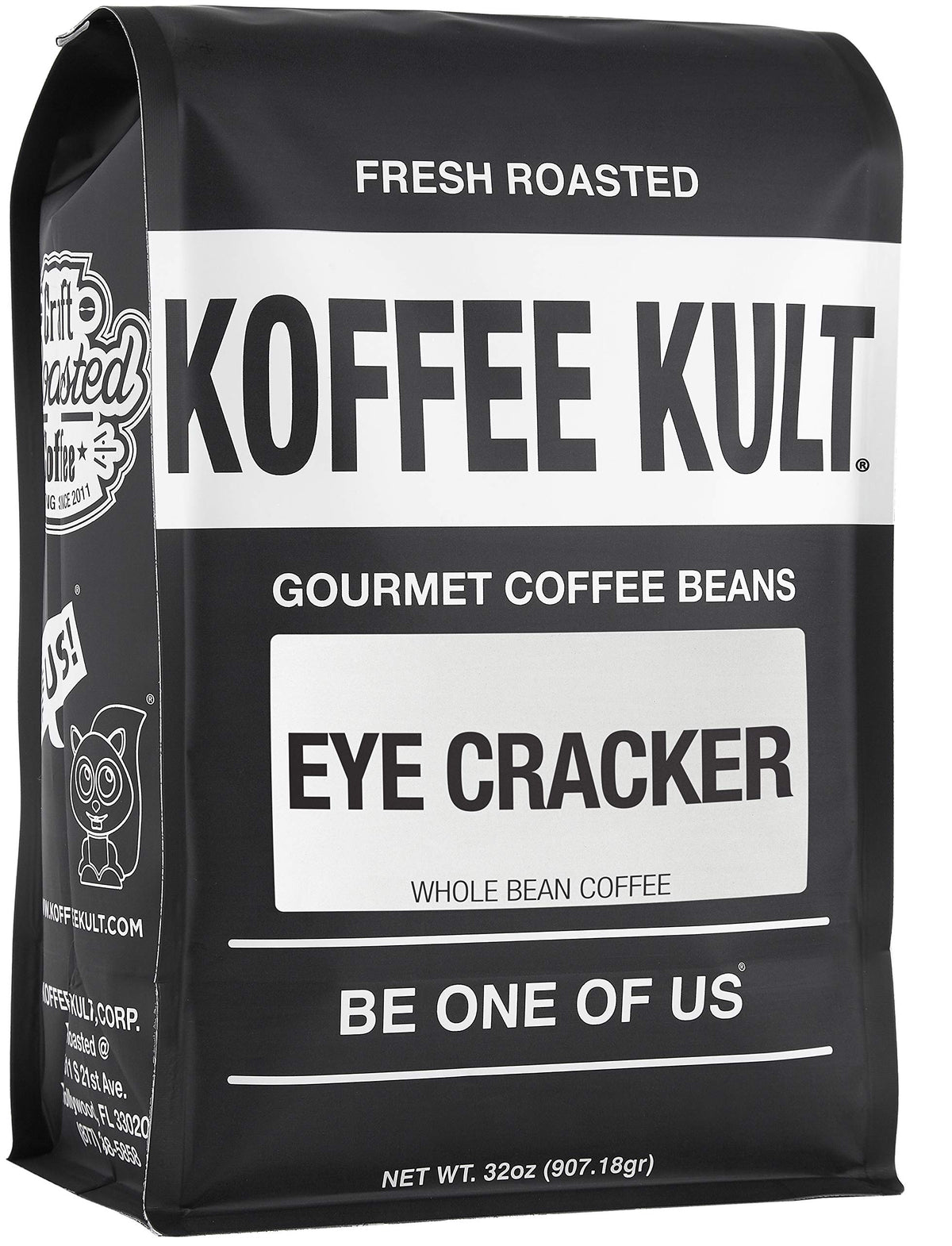 Koffee Kult Eye Cracker beans bag for home roasting and fresh grinding