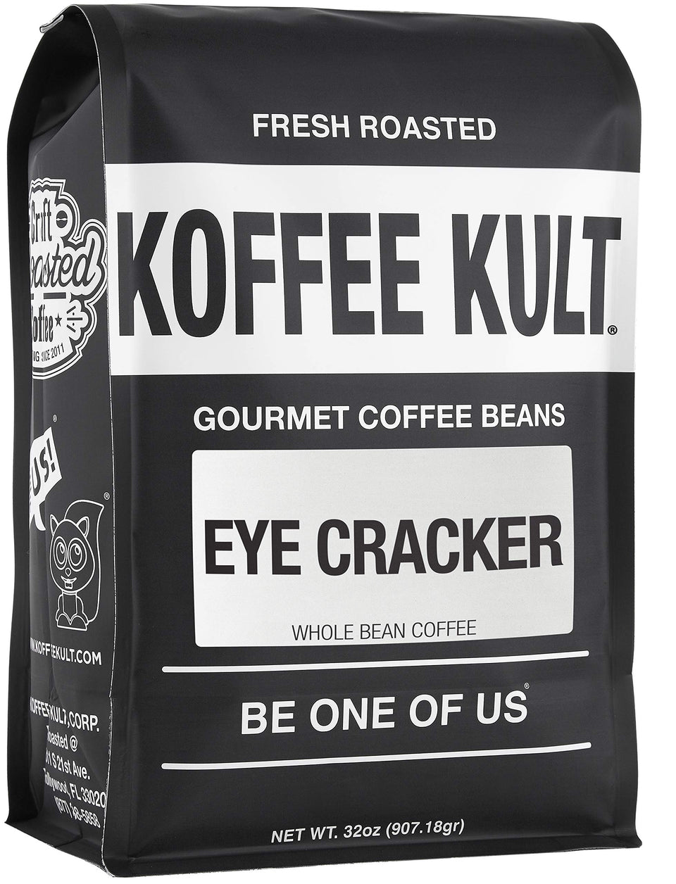 Koffee Kult Eye Cracker beans bag for home roasting and fresh grinding