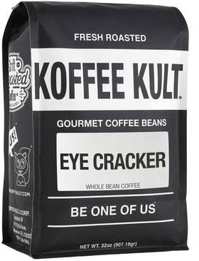 Koffee Kult Eye Cracker beans bag for home roasting and fresh grinding