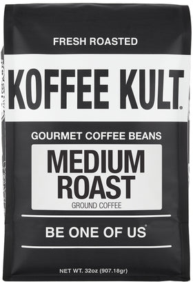 Koffee Kult ground coffee bag—freshness and balanced flavor for any method