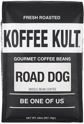 Brewing Koffee Kult Road Dog dark roast as an espresso shot
