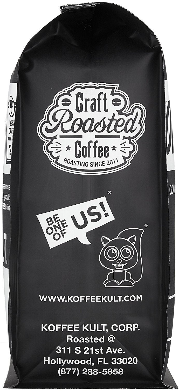 Koffee Kult Thunder Bolt 32oz bag with scoop.