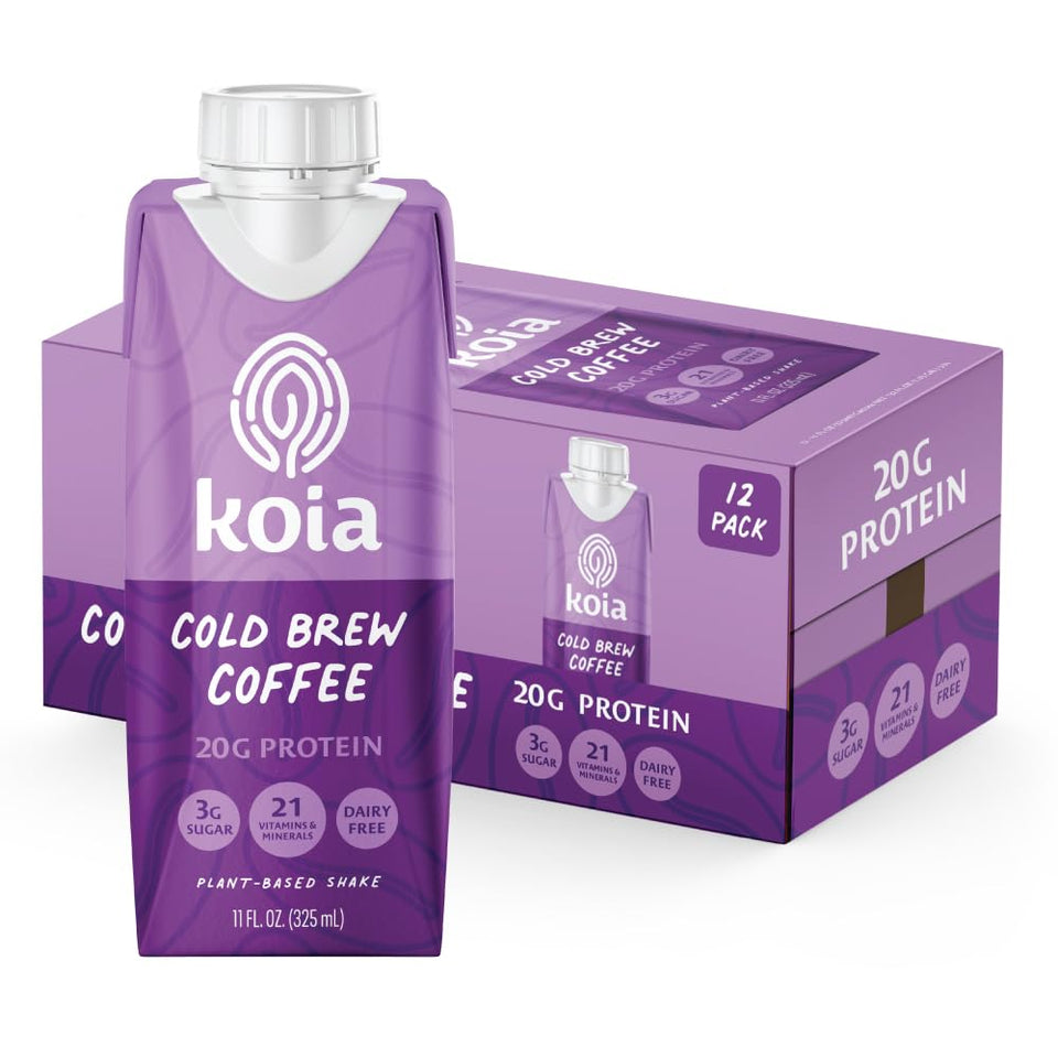Koia cold brew protein bottle front – on-the-go plant protein