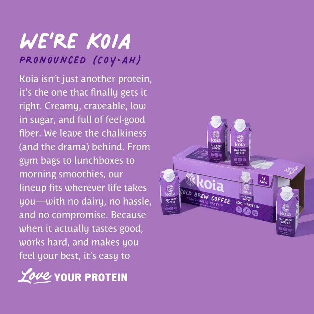 Koia flavor variety studio shot showcases different taste profiles