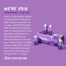 Koia flavor variety studio shot showcases different taste profiles