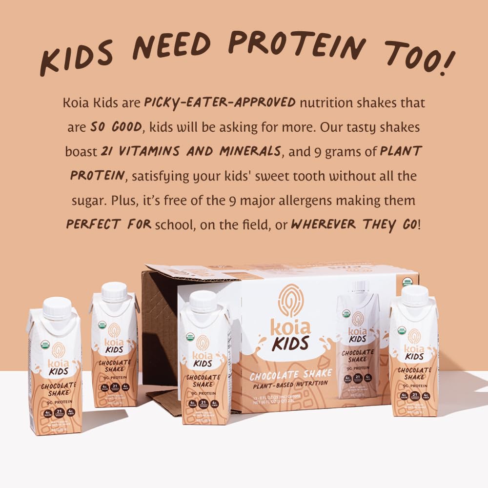Koia Kids ready-to-drink carton, convenient protein solution anytime.