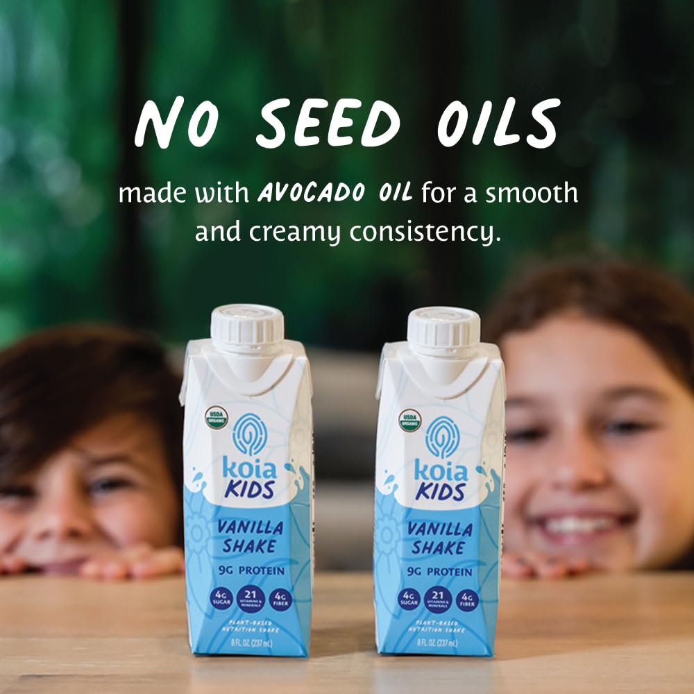 Koia Kids Vanilla dairy-free label for allergy-conscious families