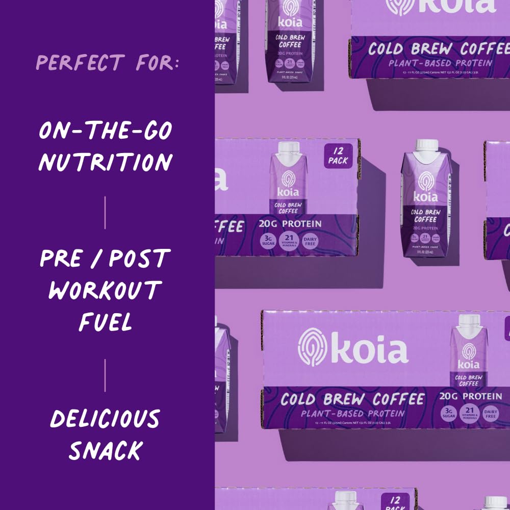 Koia pack of 12 bottles for convenient dairy-free protein