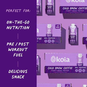 Koia pack of 12 bottles for convenient dairy-free protein