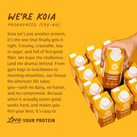 Koia smoothie bowl topped with shake for a protein-rich breakfast