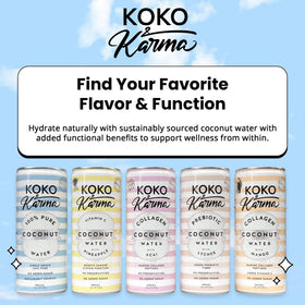 Koko and Karma harvest scene visual underlines natural coconut source.