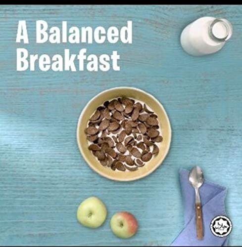 Koko Krunch chocolate wheat curls in a bowl with milk, tasty breakfast moment