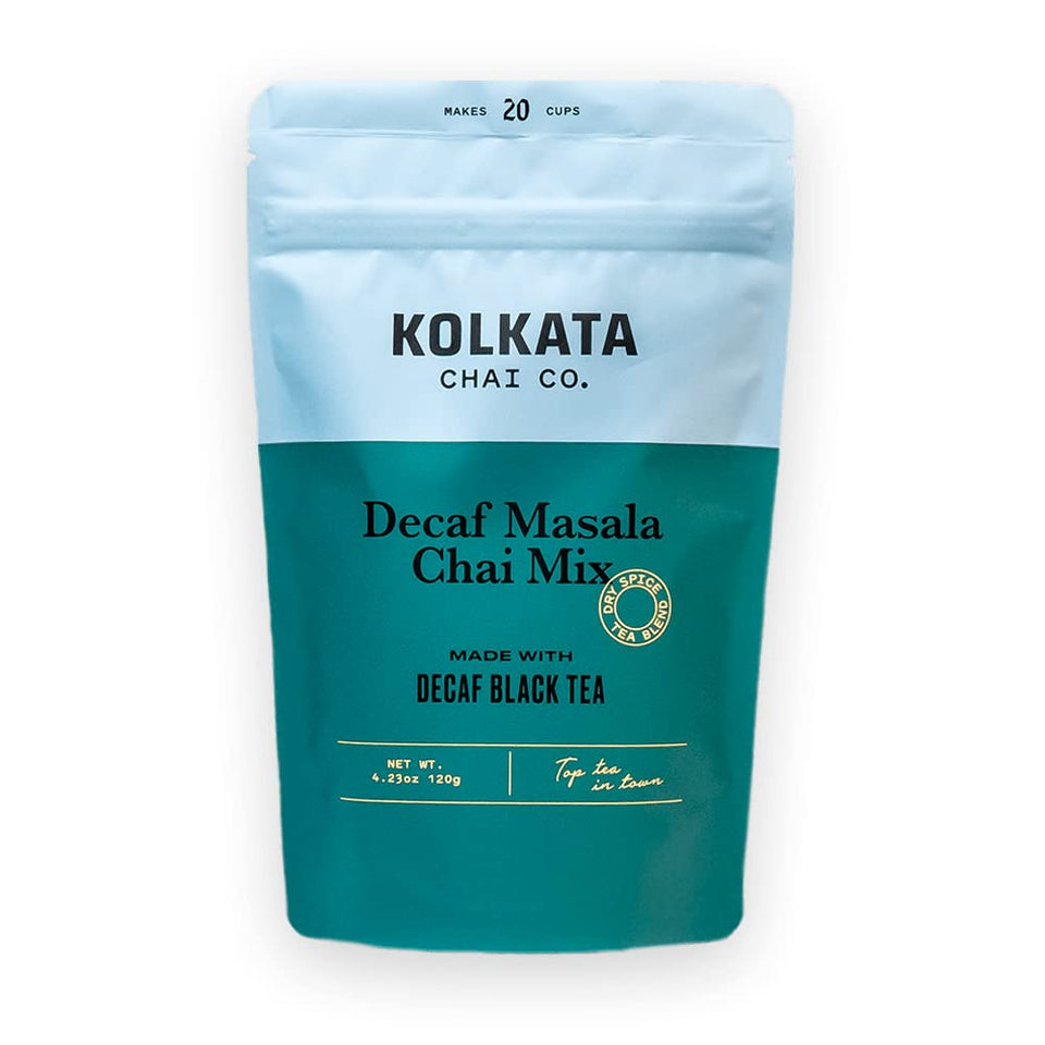Kolkata Chai Co decaf masala tea loose-leaf blend for rich flavor without caffeine