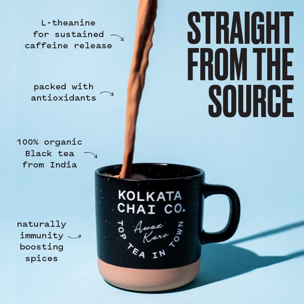 Kolkata Chai Co Rose Masala Chai mix measured spoon ready for brewing