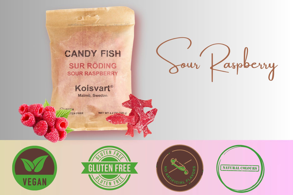 Kolsvart candies on a desk suggesting convenient daily snack