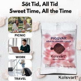 Kolsvart tree-nut-free gummy, allergy-friendly sweet for kids.