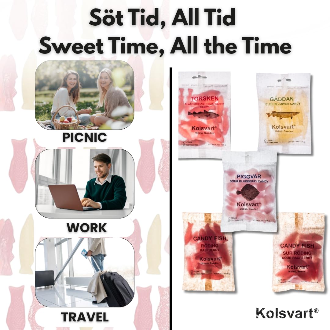 Kolsvart Swedish Candy Malmo craft visual emphasizing artistic confection
