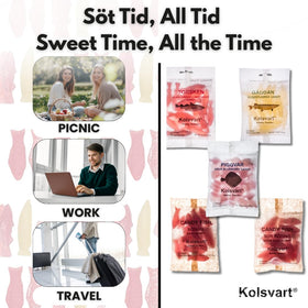 Kolsvart Swedish Candy Malmo craft visual emphasizing artistic confection