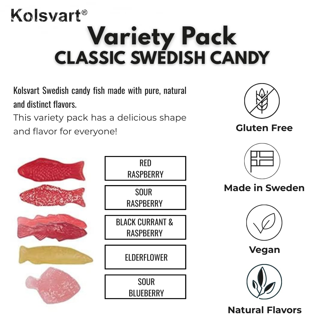 Kolsvart Sour Blueberry candy visual highlighting vibrant berry flavor