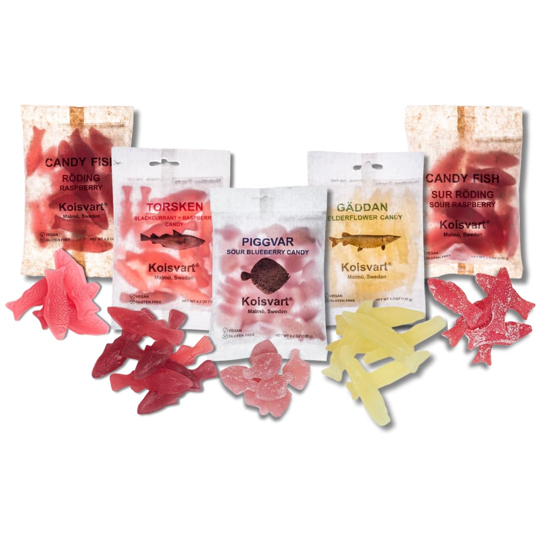 Kolsvart Swedish Candy Variety Pack sour raspberry visual for a tangy snack