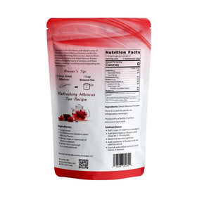 KomBei hibiscus tea brew with a deep red infusion.