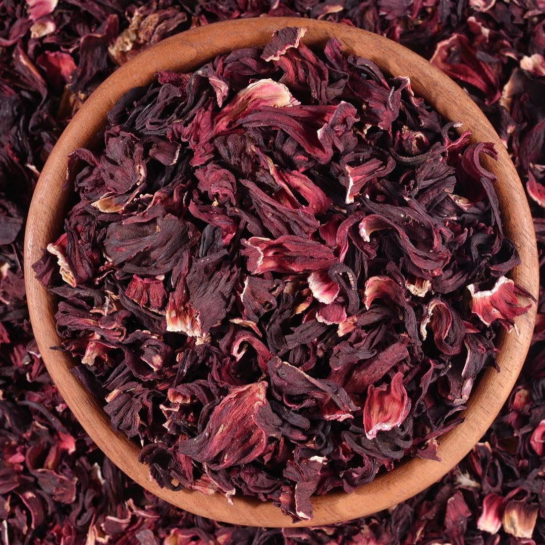 KomBei resealable pouch preserves hibiscus freshness for months.