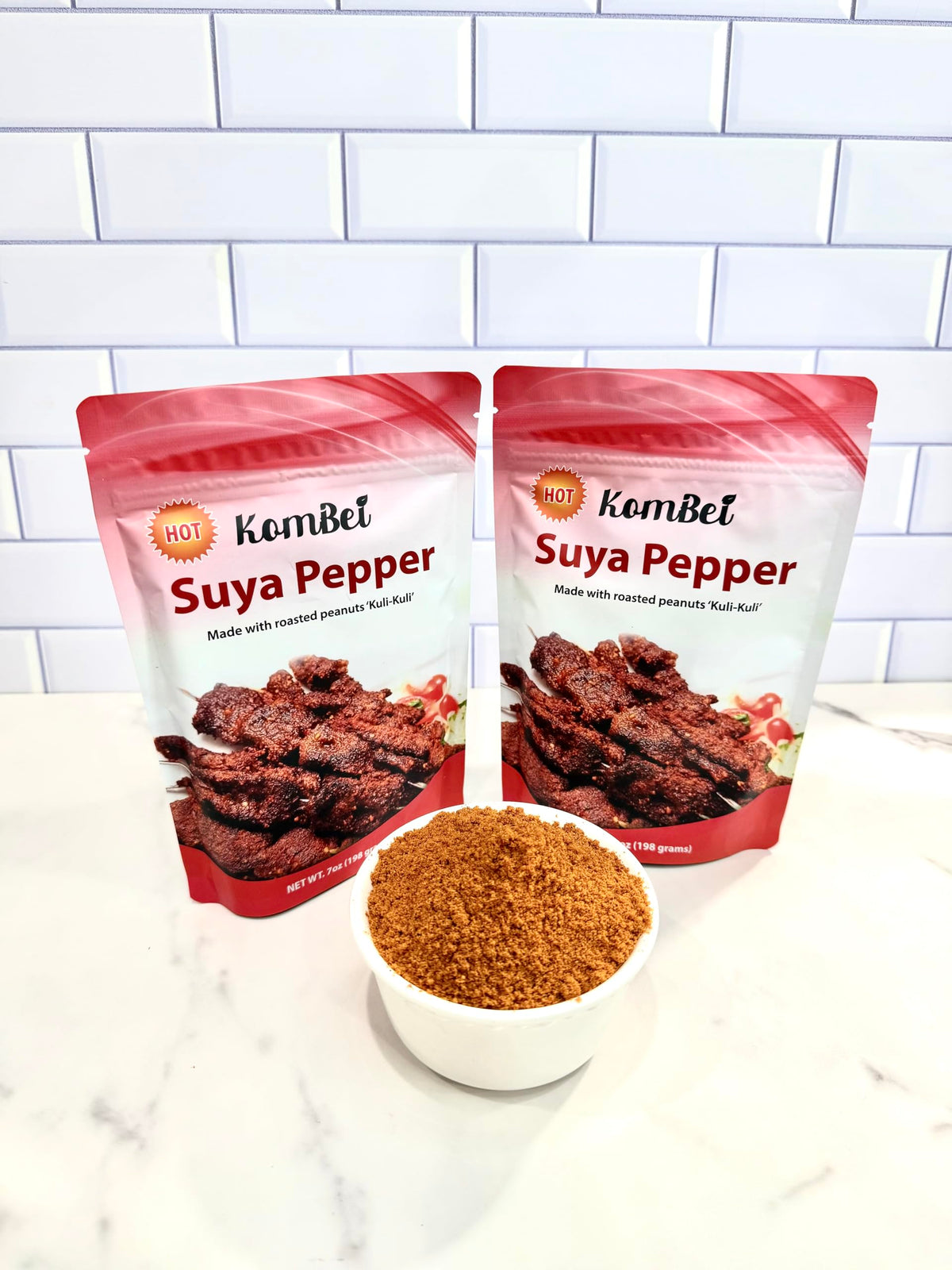 KomBei Suya Spice HOT on the grill evokes smoky aroma during weeknight barbecues.