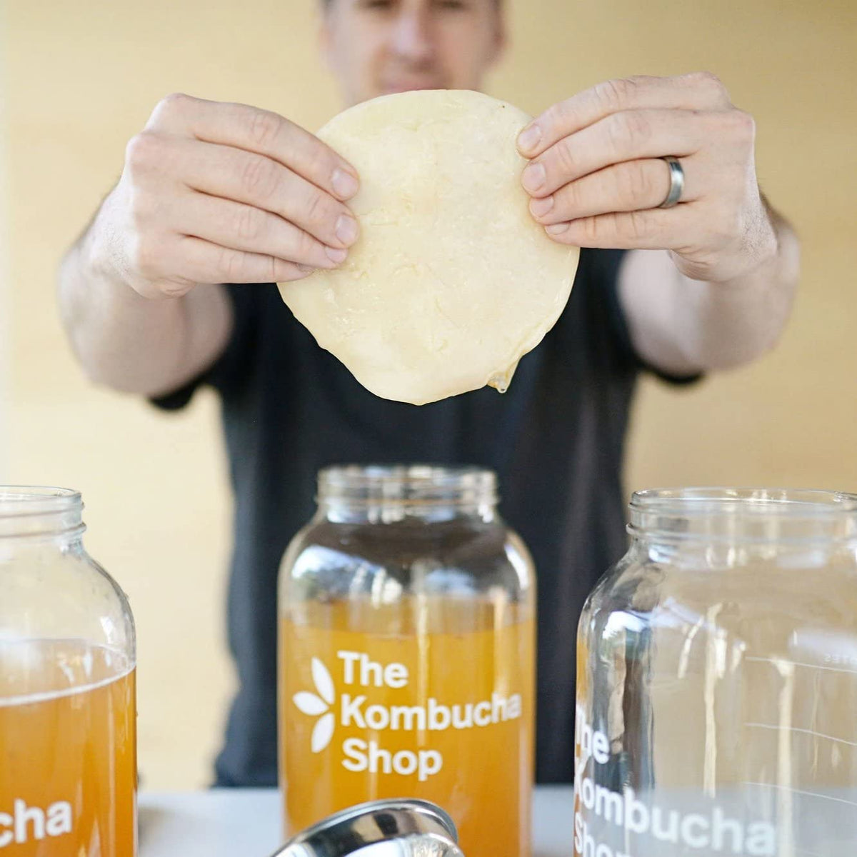 The Kombucha Shop instruction card guiding steps and timings.