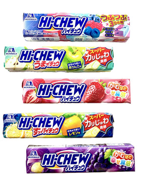 Hi Chew green apple tube offering crisp fruity chew on the go