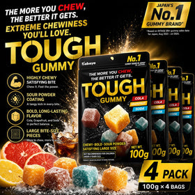 KONBINI JAPAN Tough Gummy sour powder dusting enhances flavor